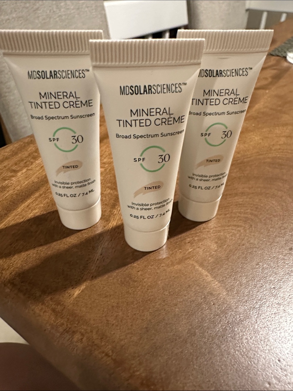 🆕 MD Solar Sciences Mineral Tinted Creme SPF 30 .25 fl oz - pack of 3 tubes